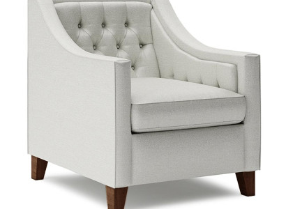 Chair 1x Dining room Upholstered Chair TV Lounge Textile Seat Armchair Chesterfield